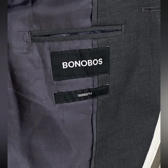 BONOBOS / Blazer / Sport Coat / 38r / Gray Wool Blend/ Tailored Fit / Worn Once